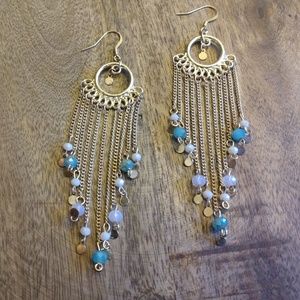 Gold dangle earrings